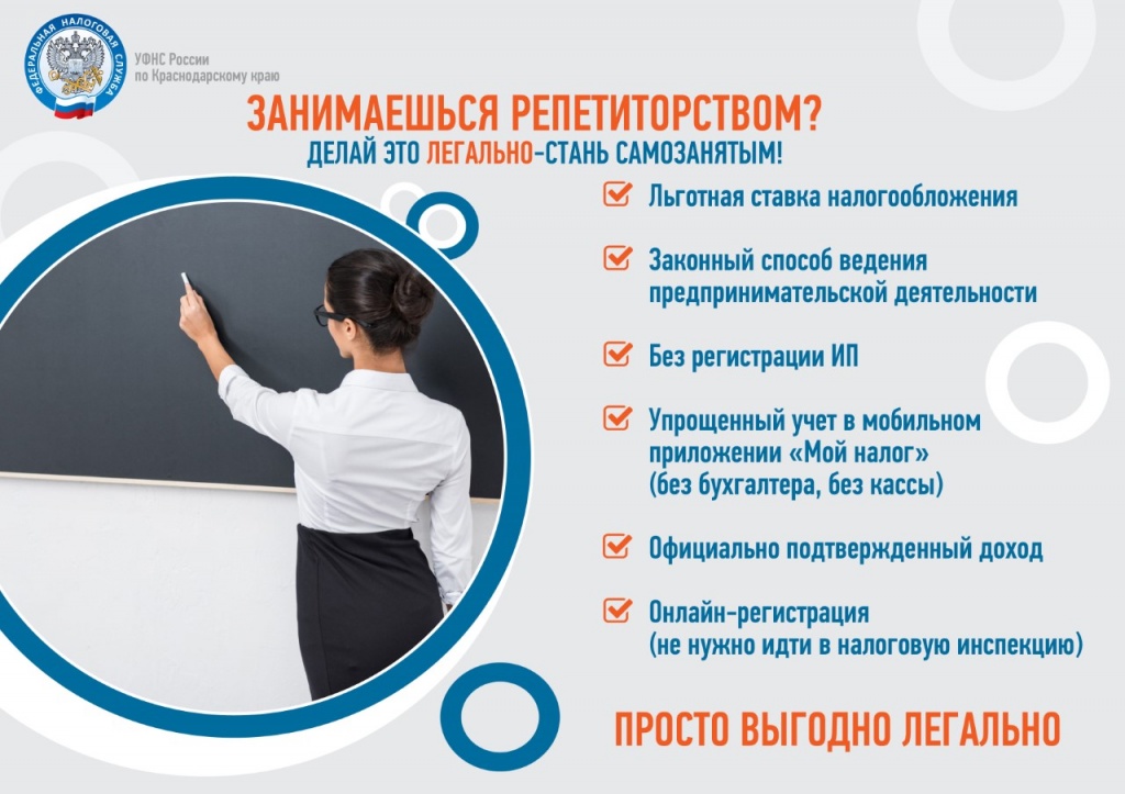 Новый налоговый режим для самозанятых начал действовать в Краснодарском крае с 1 июля